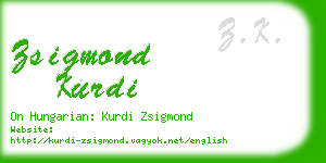 zsigmond kurdi business card